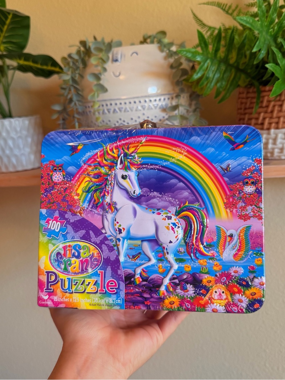 VTG Y2K Lisa Frank Rainbow Unicorn Puzzle - Pink Purple Blue Yellow Green